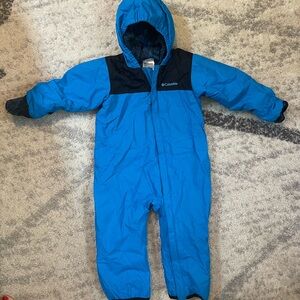Columbia Kids Blue and Black One Piece snowsuit 24 mo